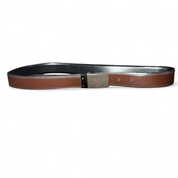 Kenneth Cole Reaction Men’s Reversible Brown Black Belt Size 34 Leather Look - Picture 2 of 6